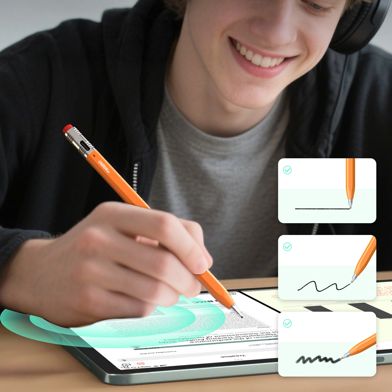 Touch Pen Metapen Air8 Pro X för Apple iPad, Aktiv version, Orange ME-APP172