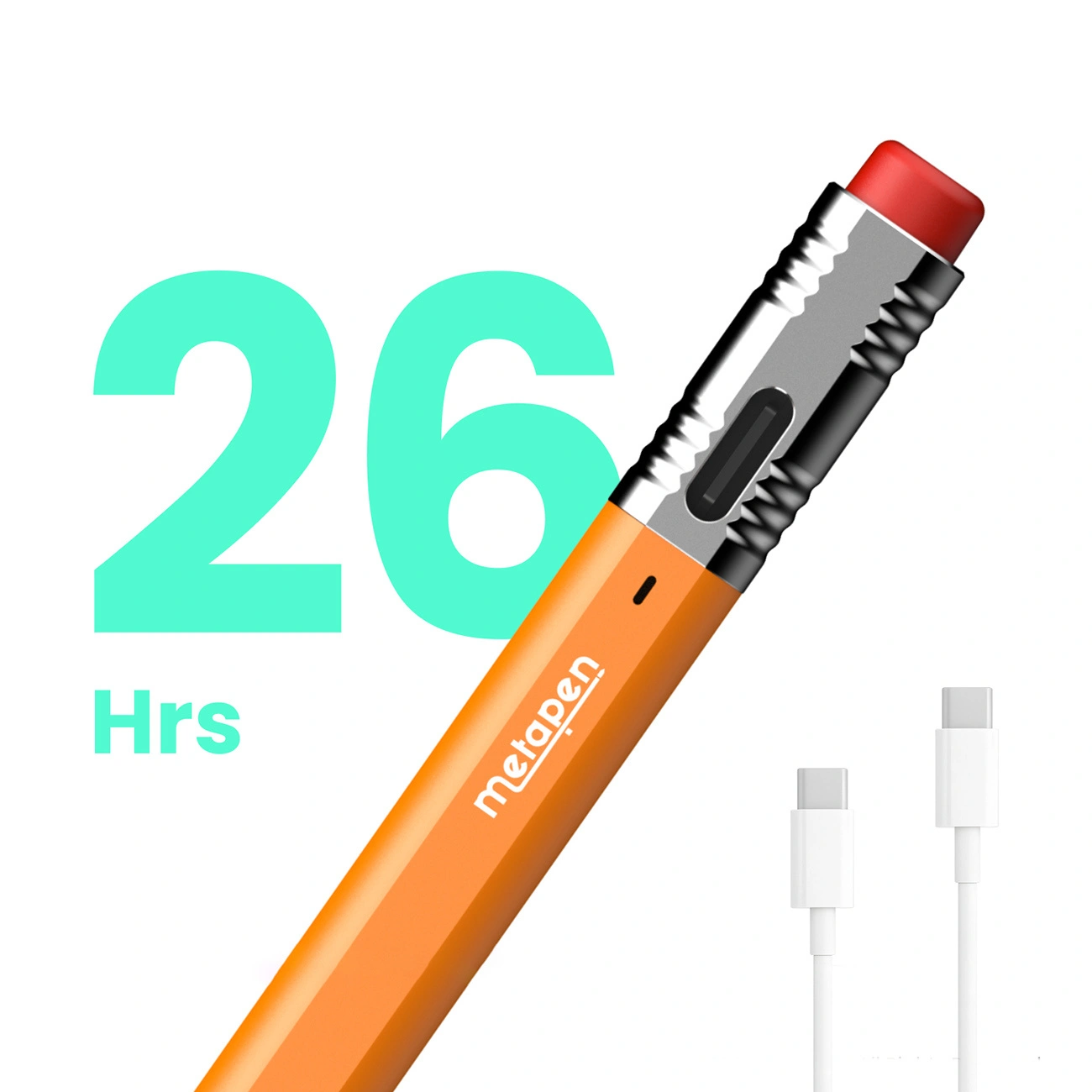 Touch Pen Metapen Air8 Pro X för Apple iPad, Aktiv version, Orange ME-APP172