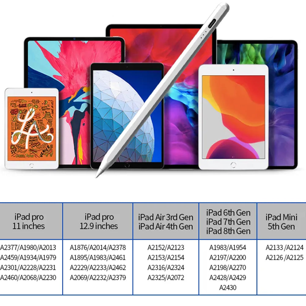 Touch Pen Techsuit JA04 för Apple iPad, Aktiv Version, Vit