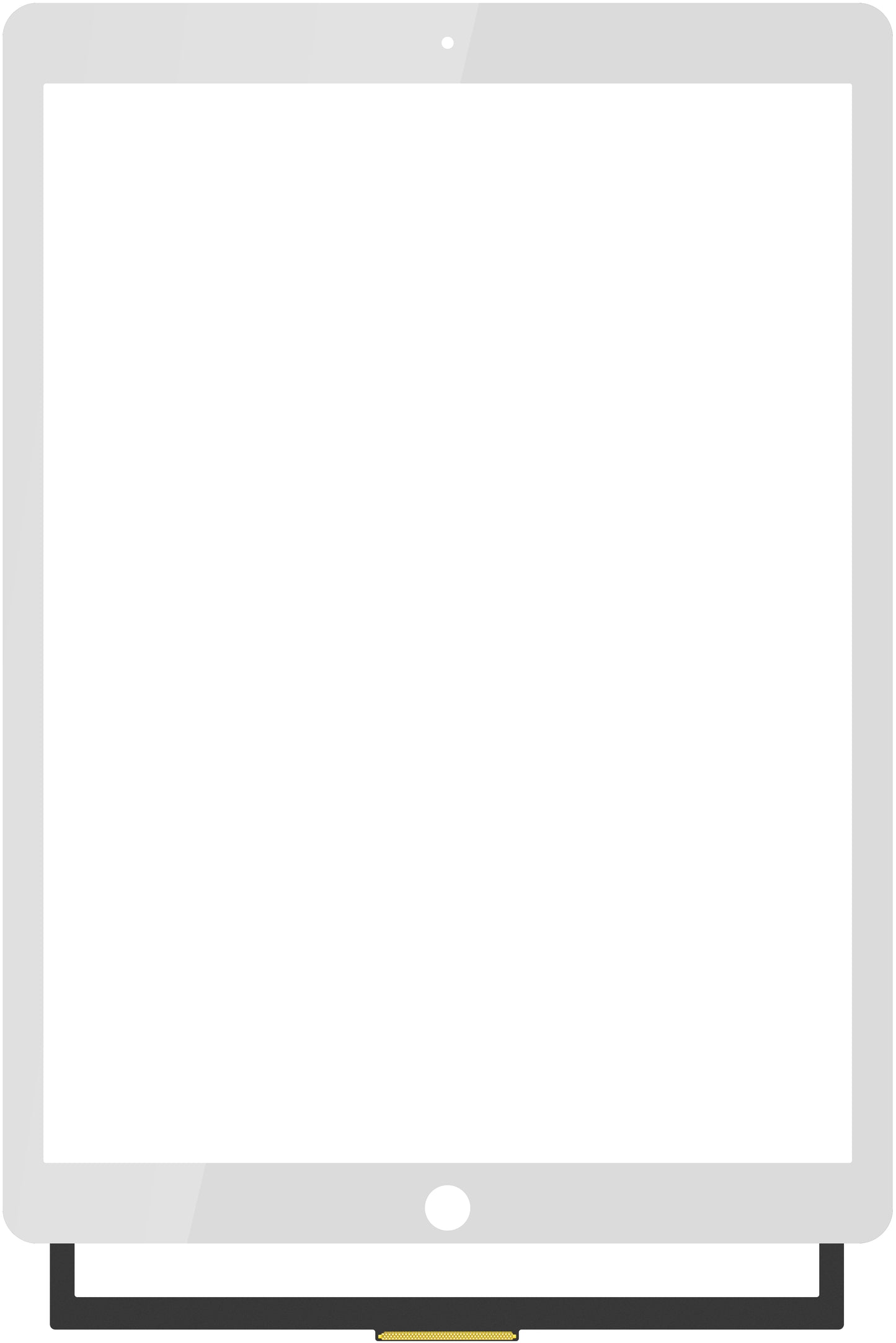 Touchscreen Forward Guard OCA för Apple iPad Pro 12.9 (2017), Vit