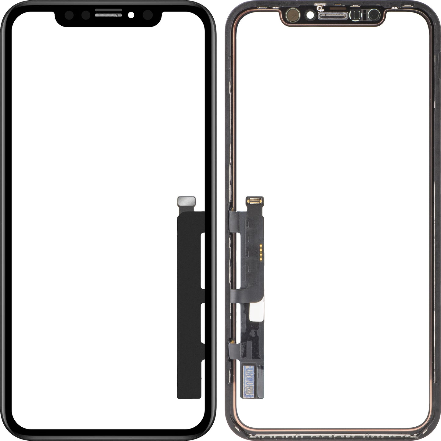 Touchscreen Forward Guard OCA för Apple iPhone XR, IC-version, Svart