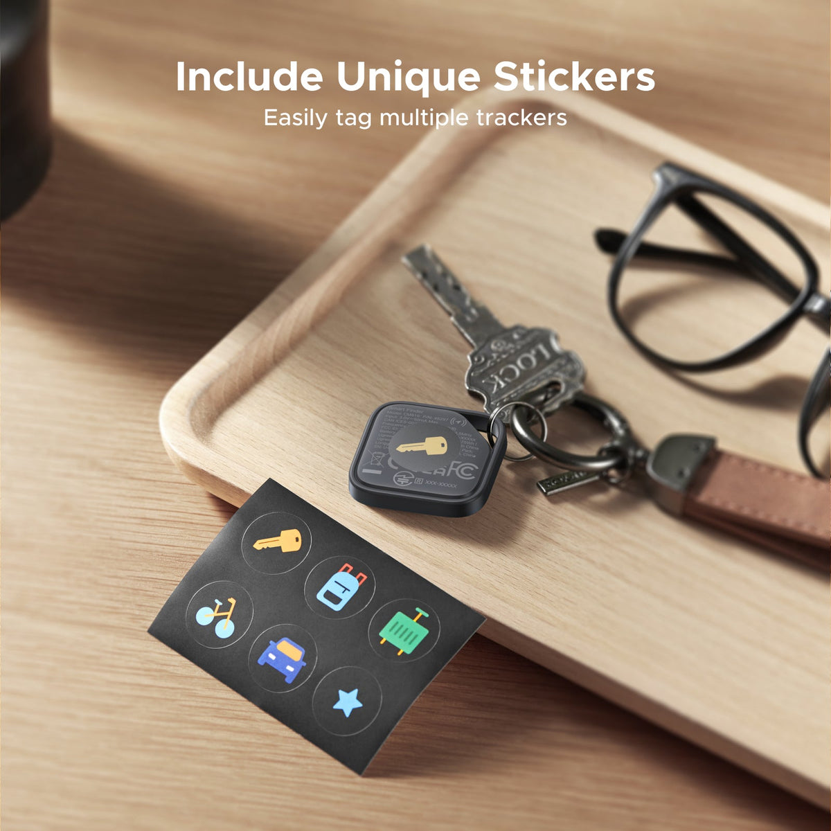 UGREEN SmartTag Pro Smart CM916 (75646P) för iOS / Android-serien, Set med 4 stycken, Svart