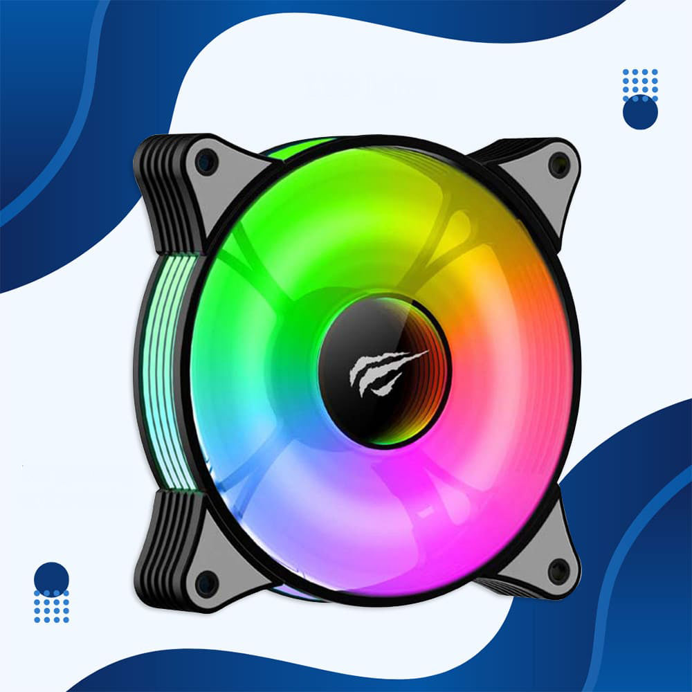 Fläkt HAVIT F2095, RGB, 600RPM - 1800RPM, 38dB, 1.44W, Svart