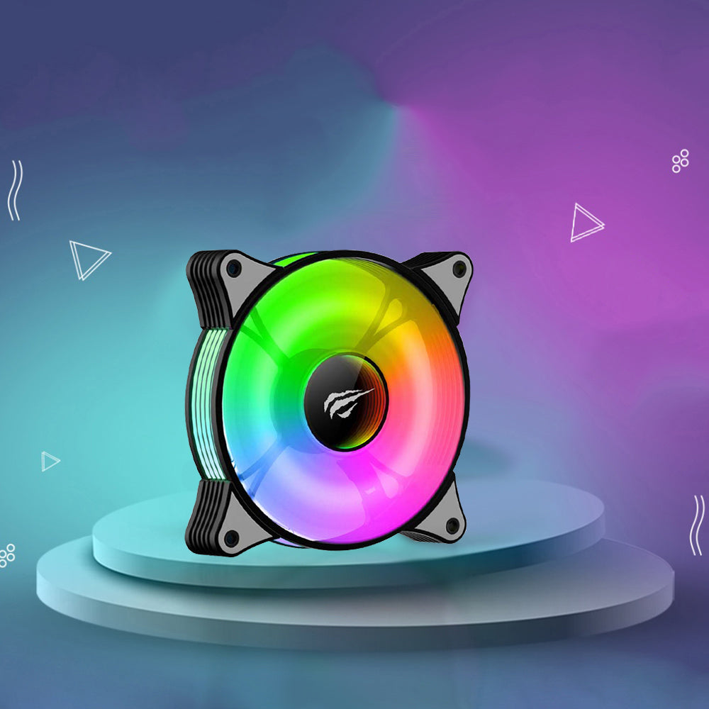 Fläkt HAVIT F2095, RGB, 600RPM - 1800RPM, 38dB, 1.44W, Svart