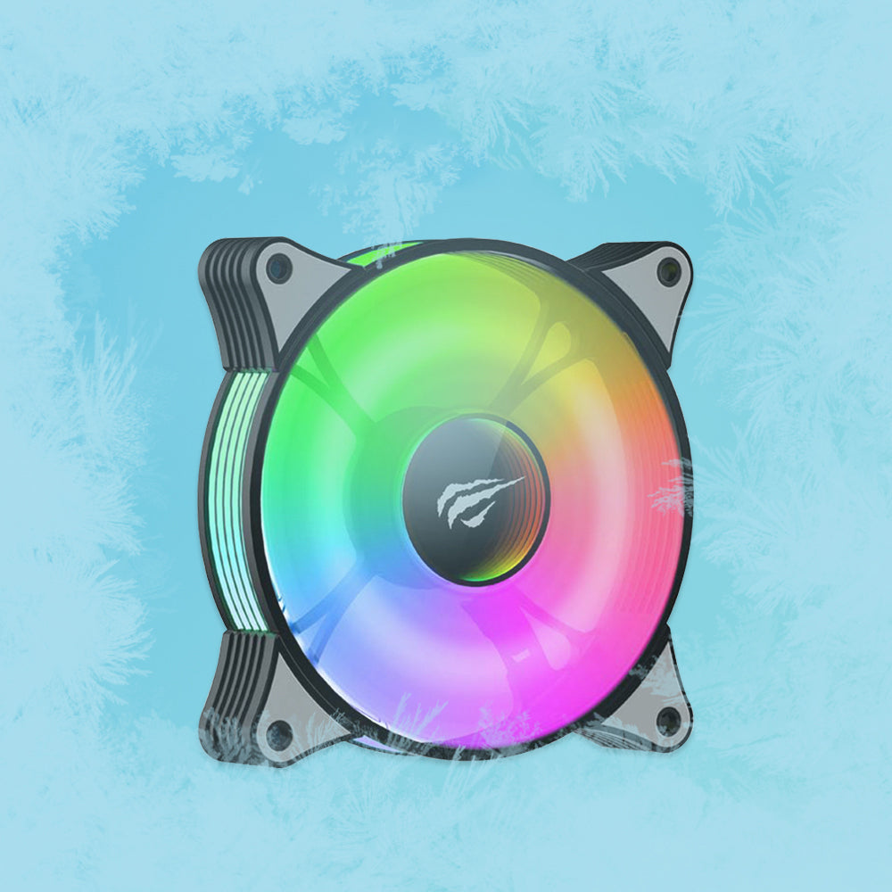 Fläkt HAVIT F2095, RGB, 600RPM - 1800RPM, 38dB, 1.44W, Svart