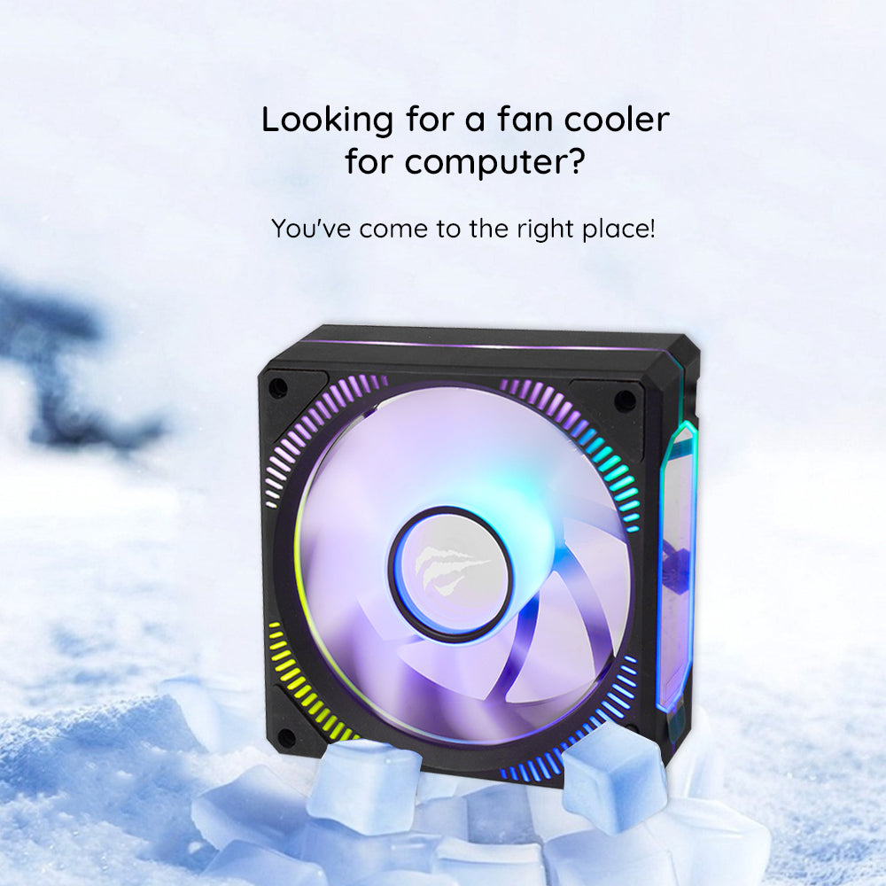 Fläkt HAVIT F2096, RGB, 1800RPM, 30dB, 3W, Svart