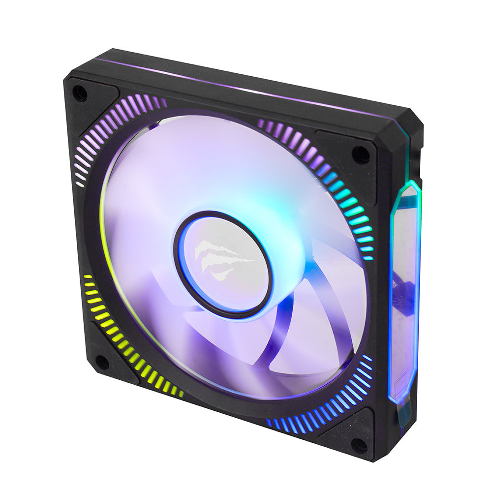 Fläkt HAVIT F2096, RGB, 1800RPM, 30dB, 3W, Svart