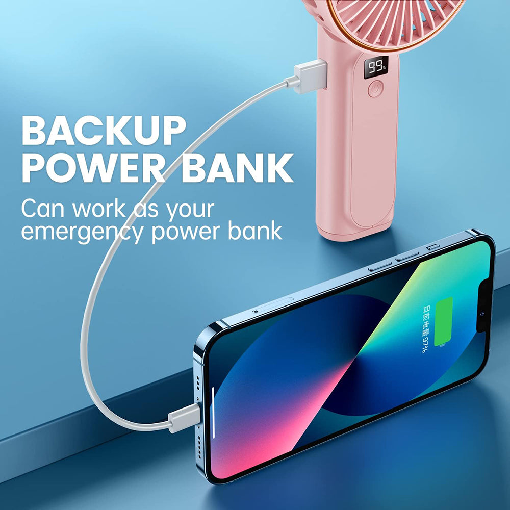 Bärbar fläkt Techsuit M12, vit