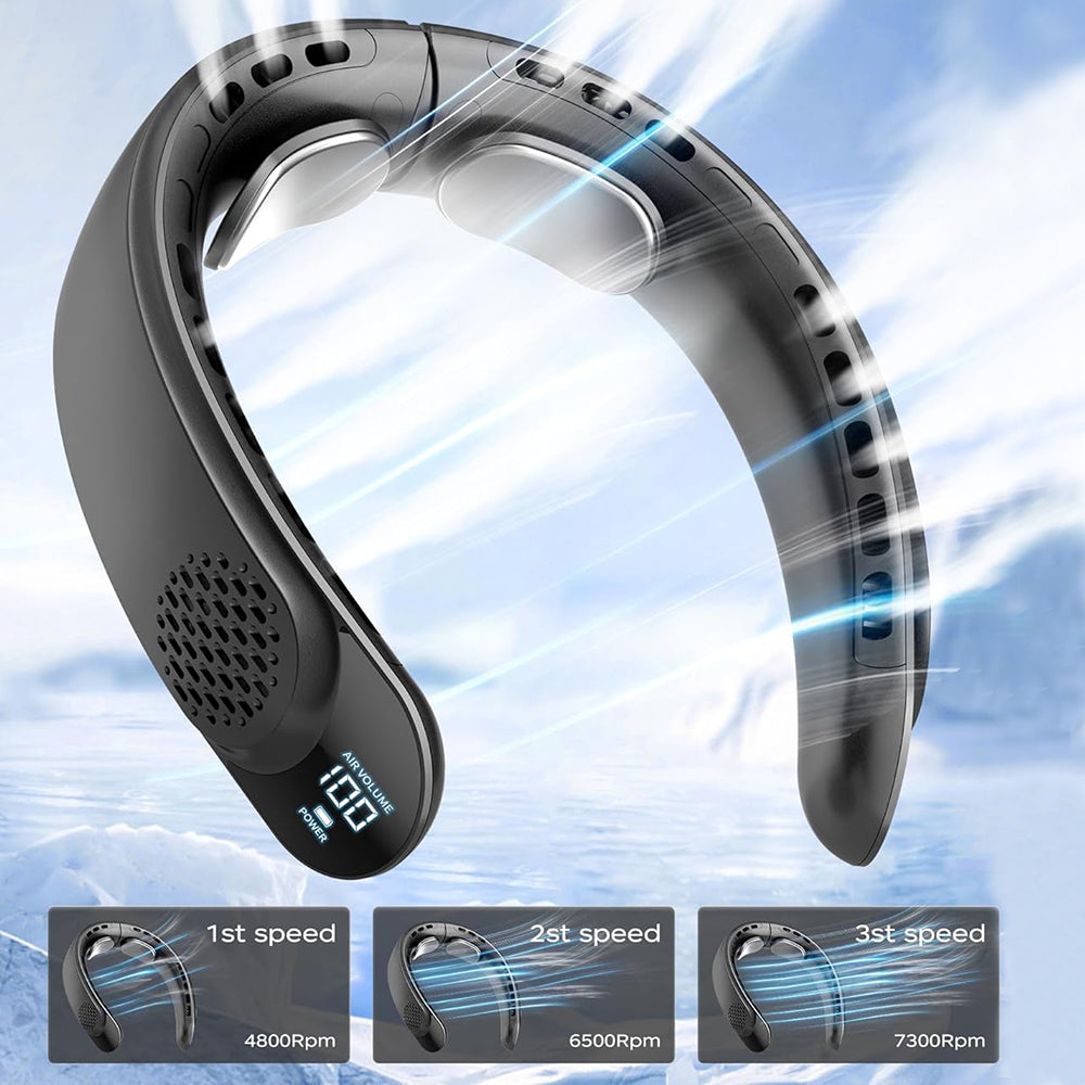 Bärbar fläkt Techsuit S8, svart