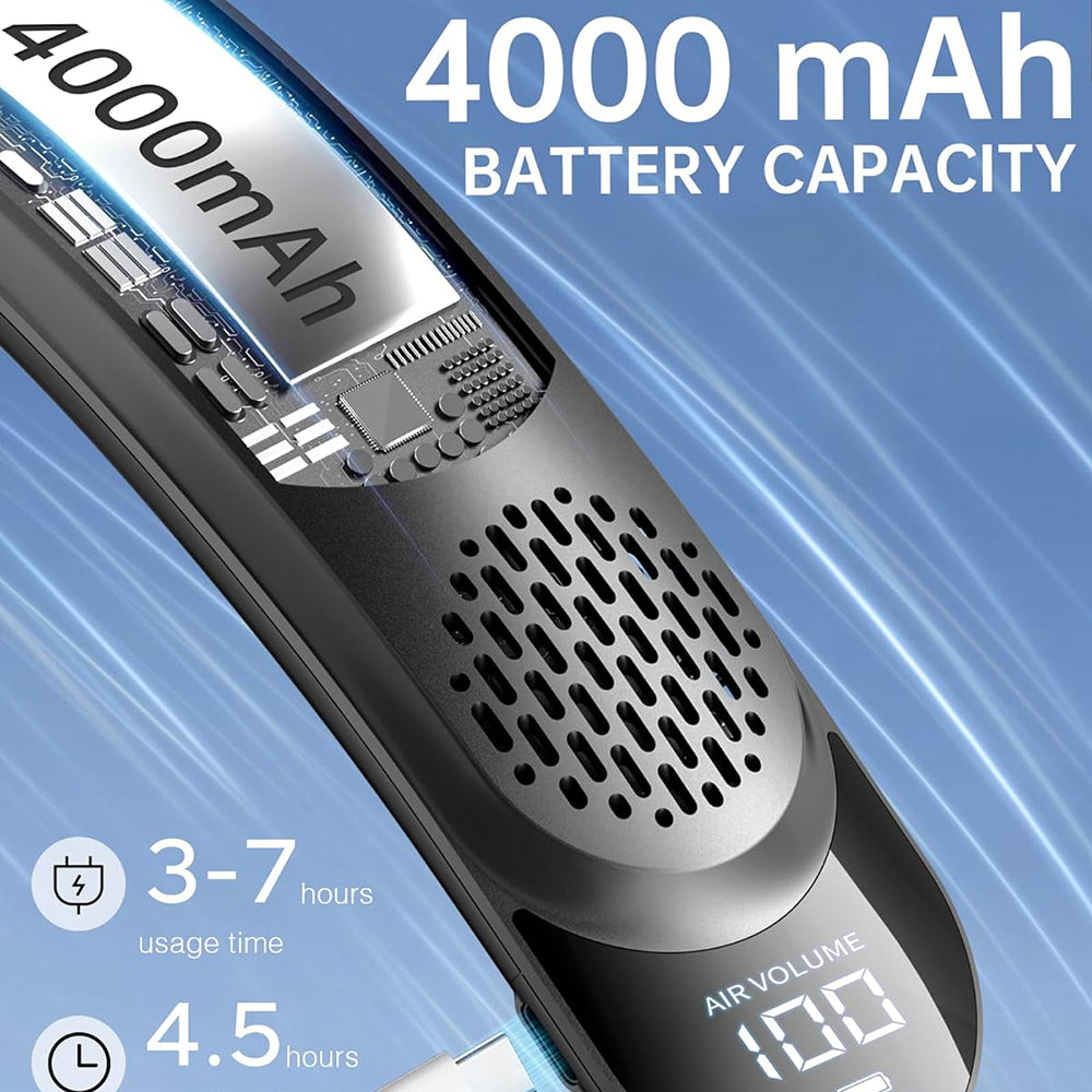 Bärbar fläkt Techsuit S8, svart