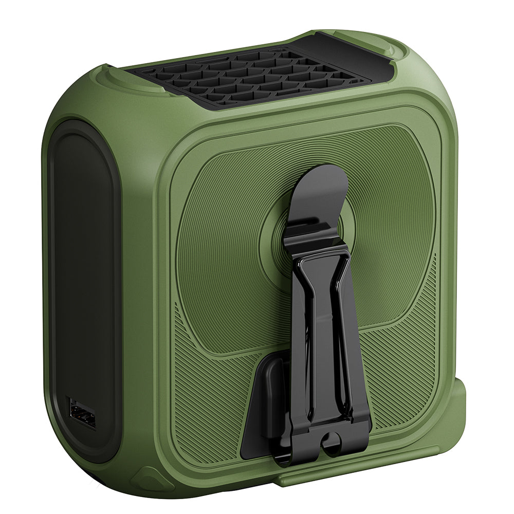 Bärbar fläkt Techsuit Z13 med externt batteri 10000mAh, Grön