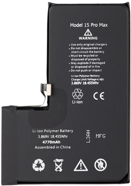Batteri Apple iPhone 15 Pro Max, Hög Kapacitet