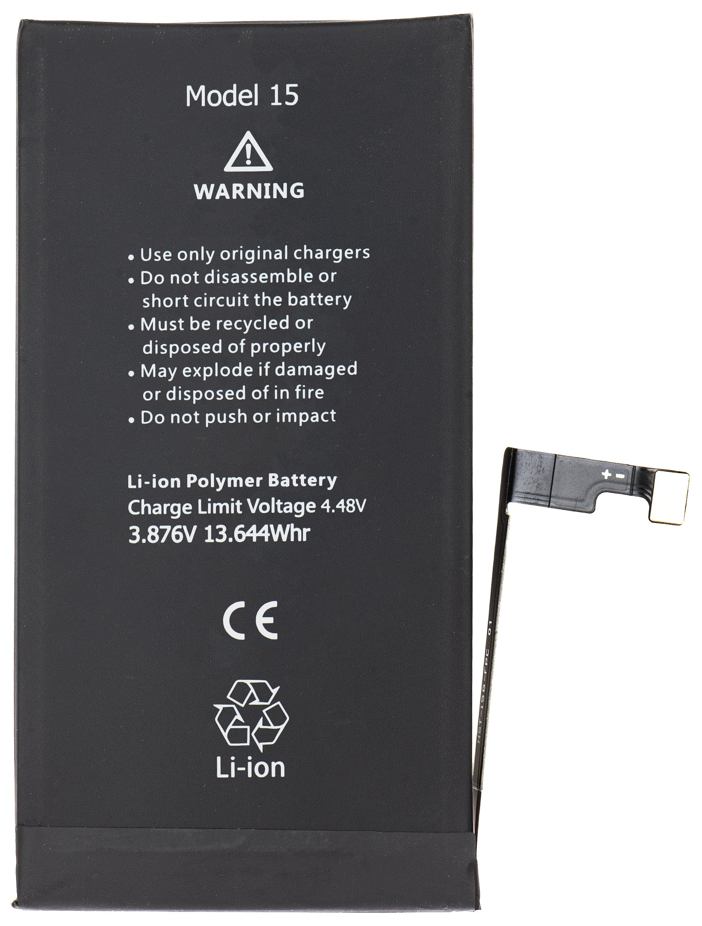 Apple iPhone 15-batteri, hög kapacitet