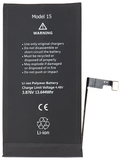 Apple iPhone 15-batteri, hög kapacitet