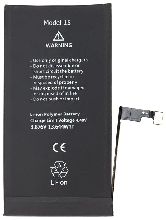 Apple iPhone 15-batteri, hög kapacitet