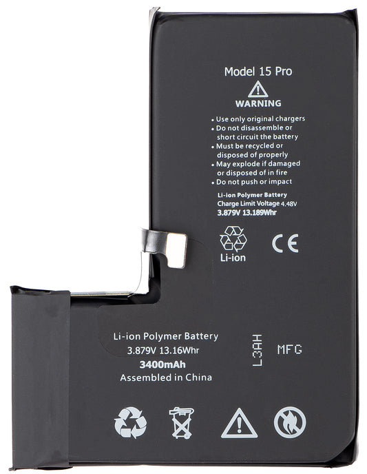 Batteri Apple iPhone 15 Pro, Hög Kapacitet
