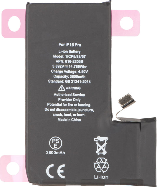 Apple iPhone 16 Pro-batteri, hög kapacitet