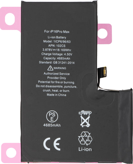 Apple iPhone 16 Pro Max-batteri, Diagnostik
