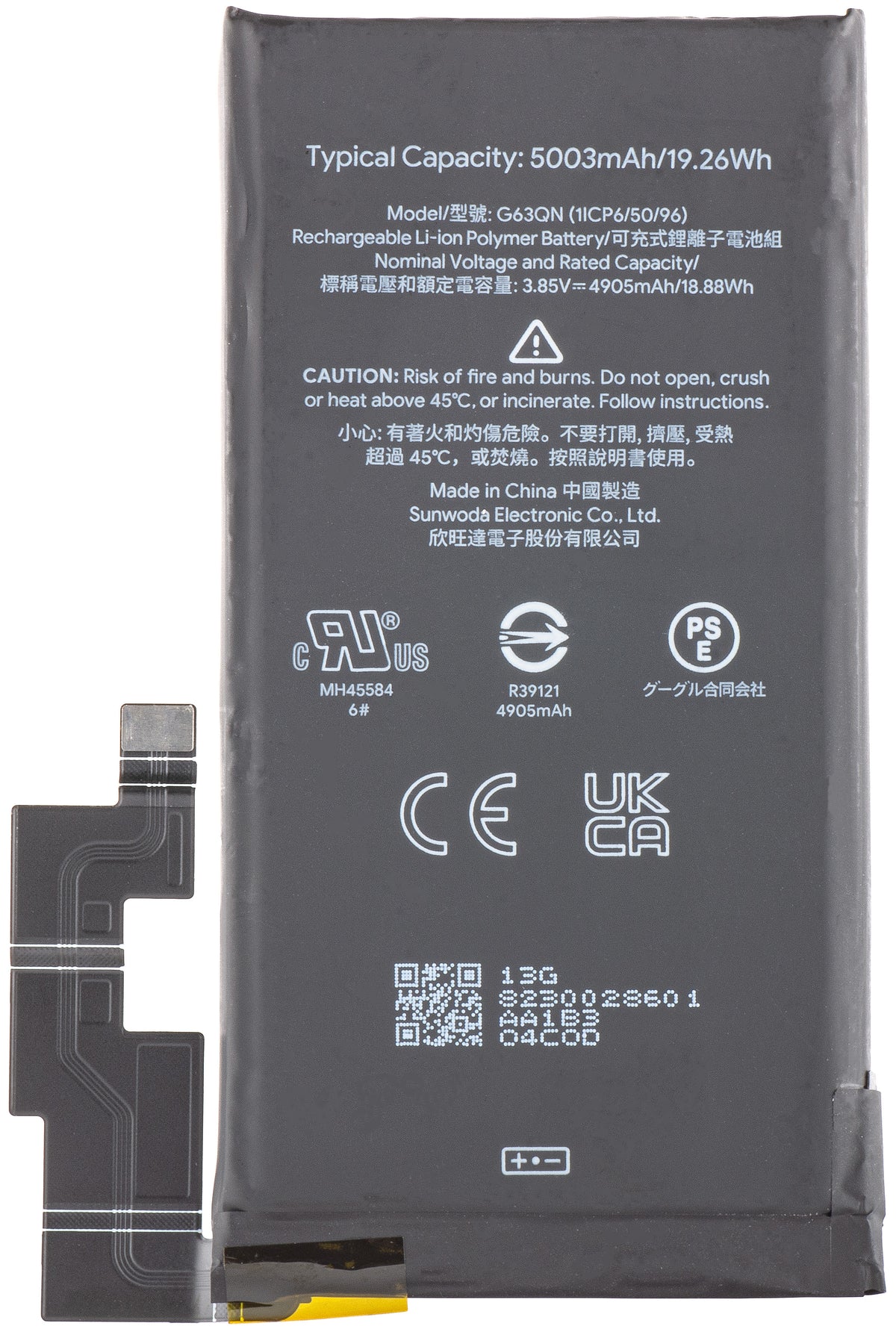Batteri Google Pixel 6 Pro, G63QN, Service Pack G730-06300-01
