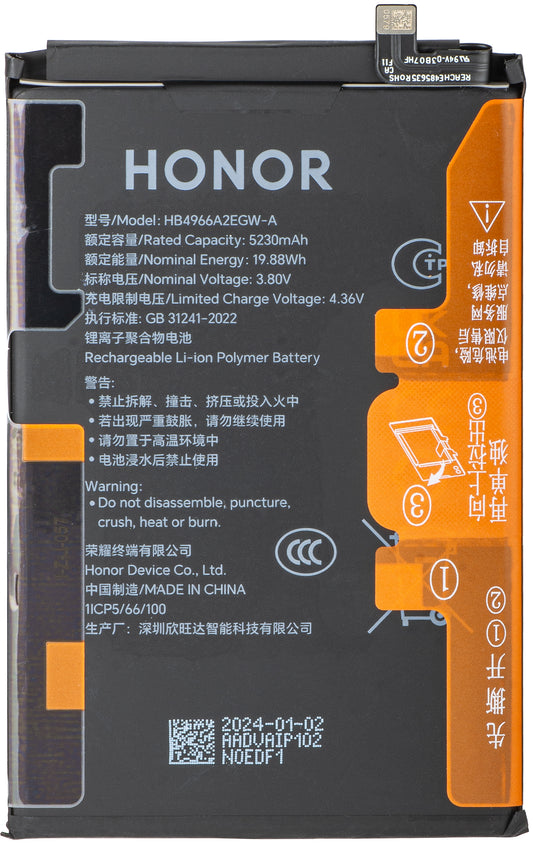 Batteri Honor X7b 4G, HB4966A2EGW, Swap