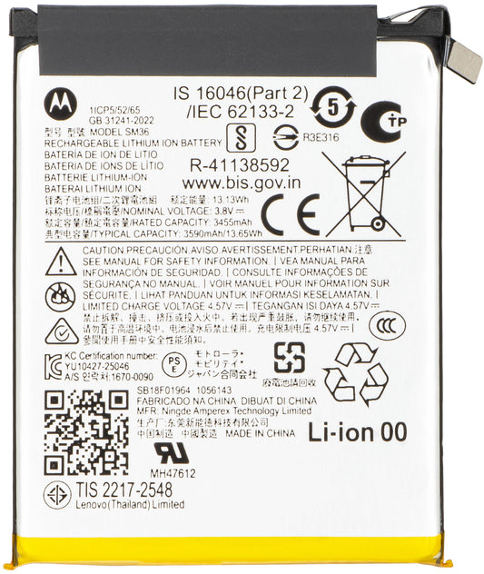 Motorola Razr 70-batteri, SM36, Service Pack SB18F01964