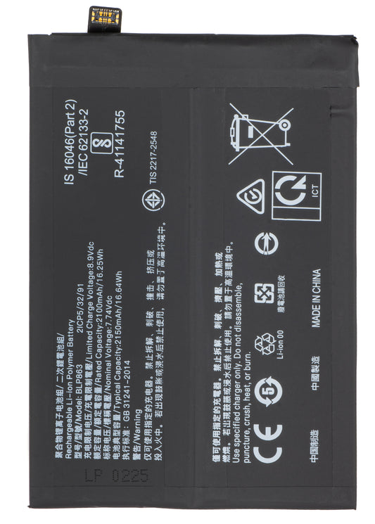 Batteri för Oppo Reno6 5G, BLP863
