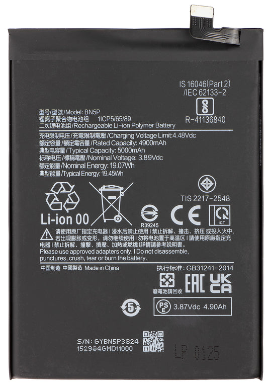 Batteri för Xiaomi Redmi Note 13 5G, BN5P