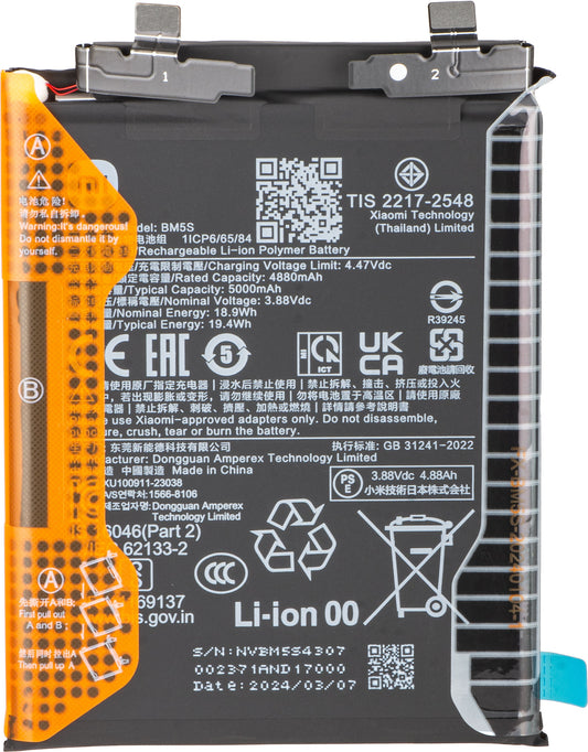 Batteri Xiaomi 13T Pro, BM5S, Service Pack 1330103000035B