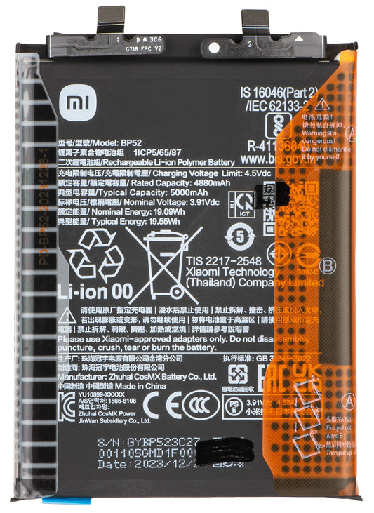 Batteri Xiaomi Poco F6, BP52, Service Pack 1330102000136D