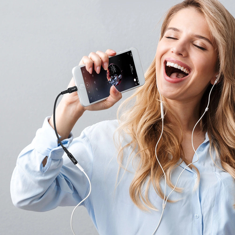 Audioadapter Lightning - 3.5mm Acefast C1-05, Svart