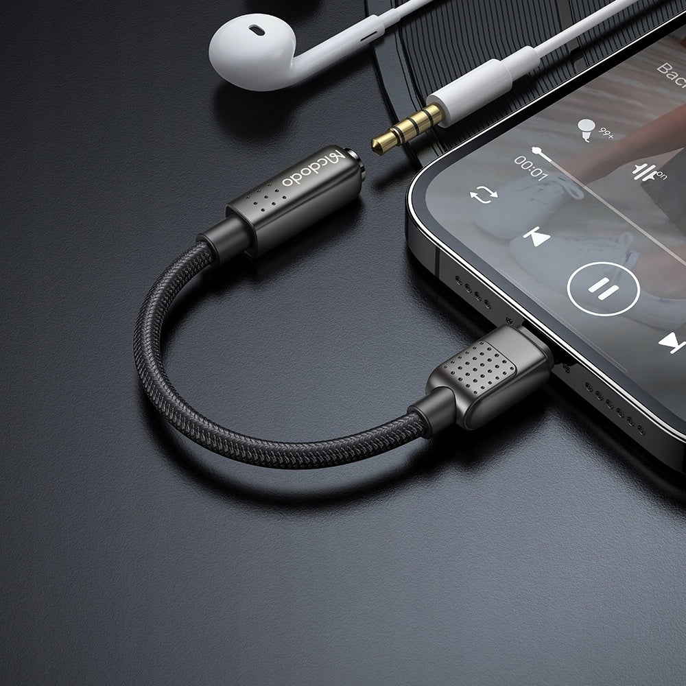 Audioadapter Lightning - 3.5mm McDodo CA-5010, Svart