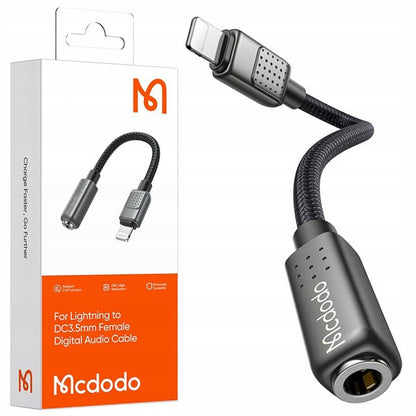 Audioadapter Lightning - 3.5mm McDodo CA-5010, Svart