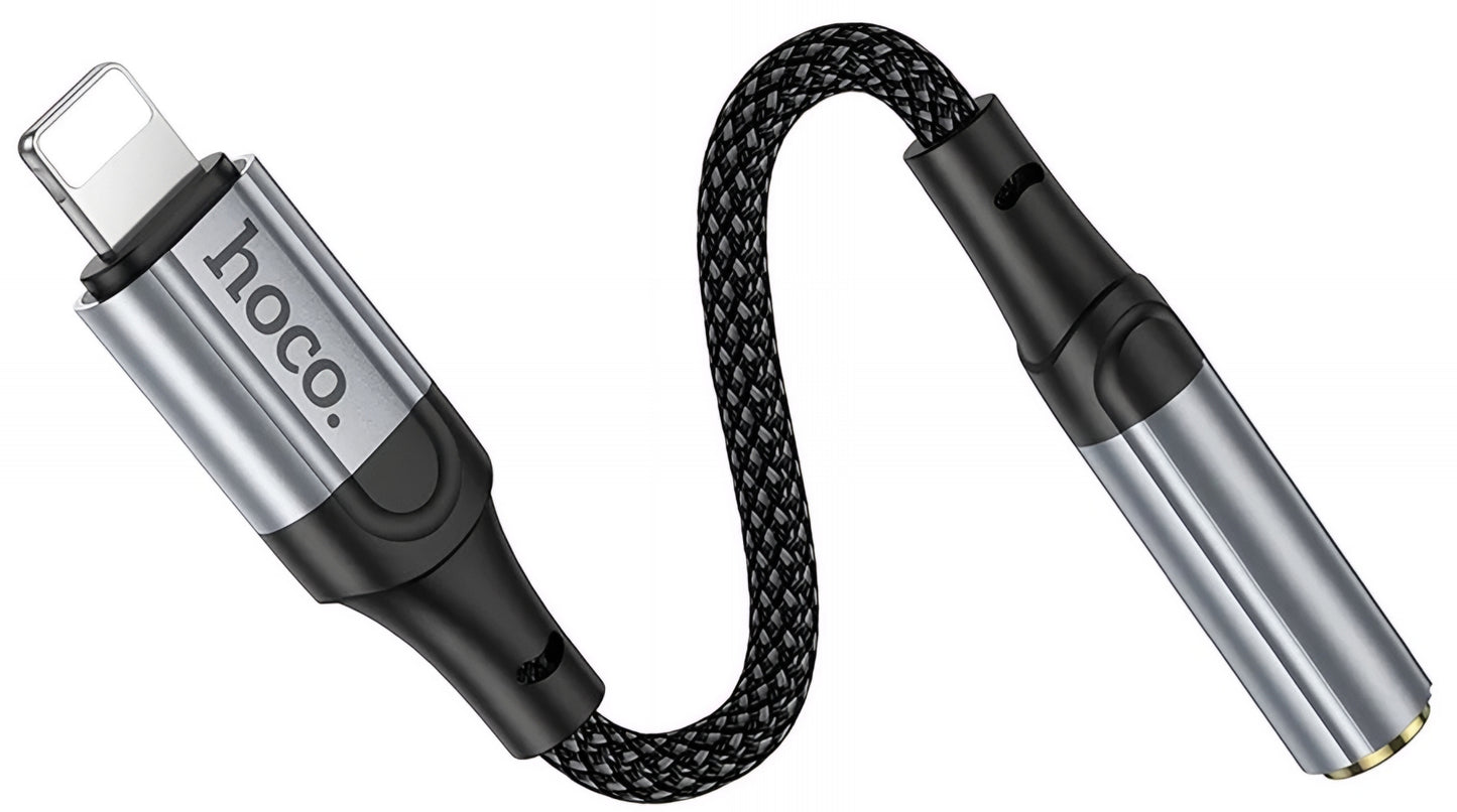 Lightning to 3.5mm Audio Adapter HOCO LS36A, Gray