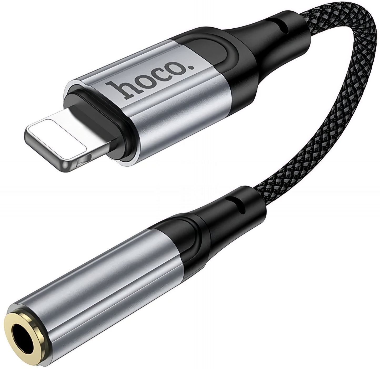Lightning to 3.5mm Audio Adapter HOCO LS36A, Gray