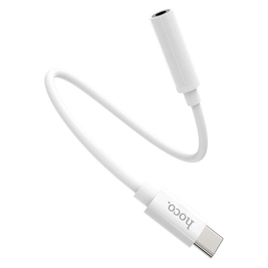 USB-C till 3,5 mm ljudadapter HOCO LS30, vit
