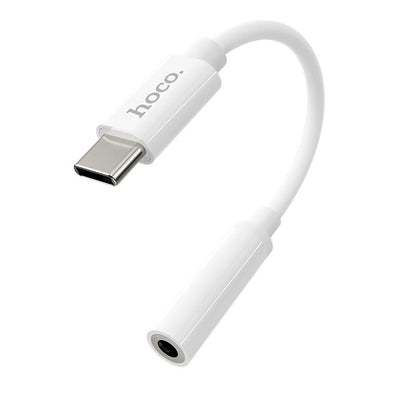 USB-C till 3,5 mm ljudadapter HOCO LS30, vit
