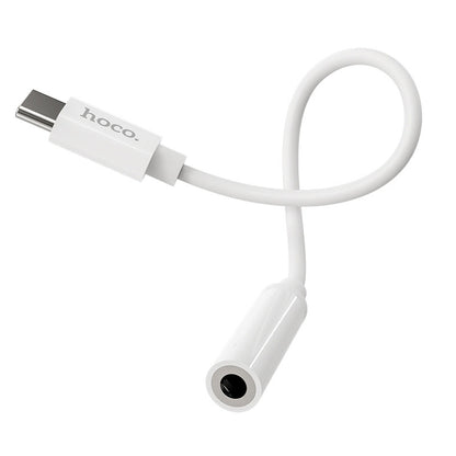 USB-C till 3,5 mm ljudadapter HOCO LS30, vit
