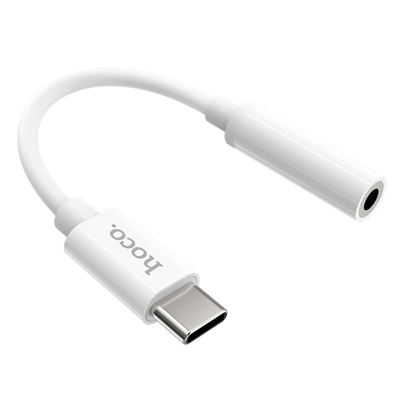 USB-C till 3,5 mm ljudadapter HOCO LS30, vit