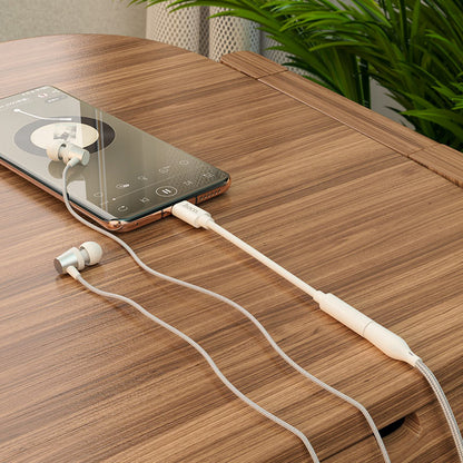 USB-C till 3,5 mm ljudadapter HOCO LS30, vit