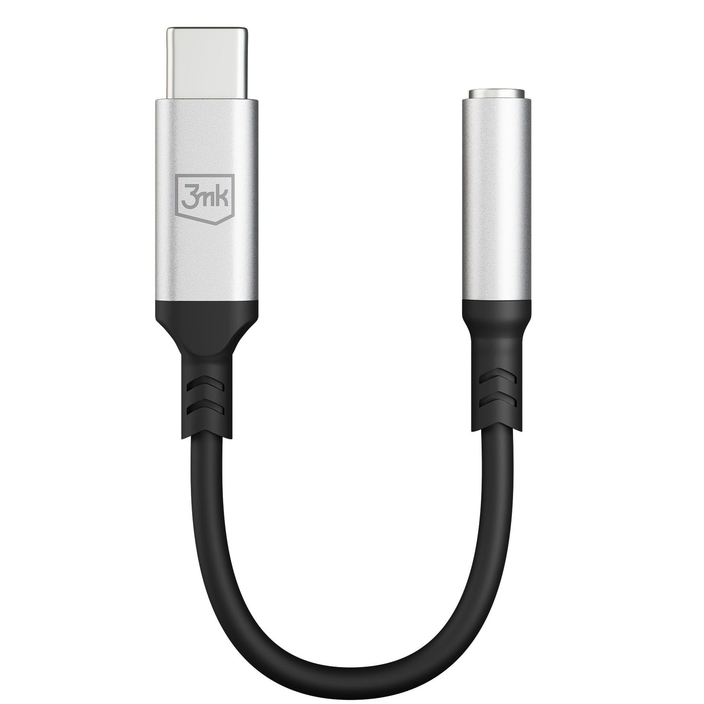 USB-C ljudadapter - 3,5 mm 3MK, Silver