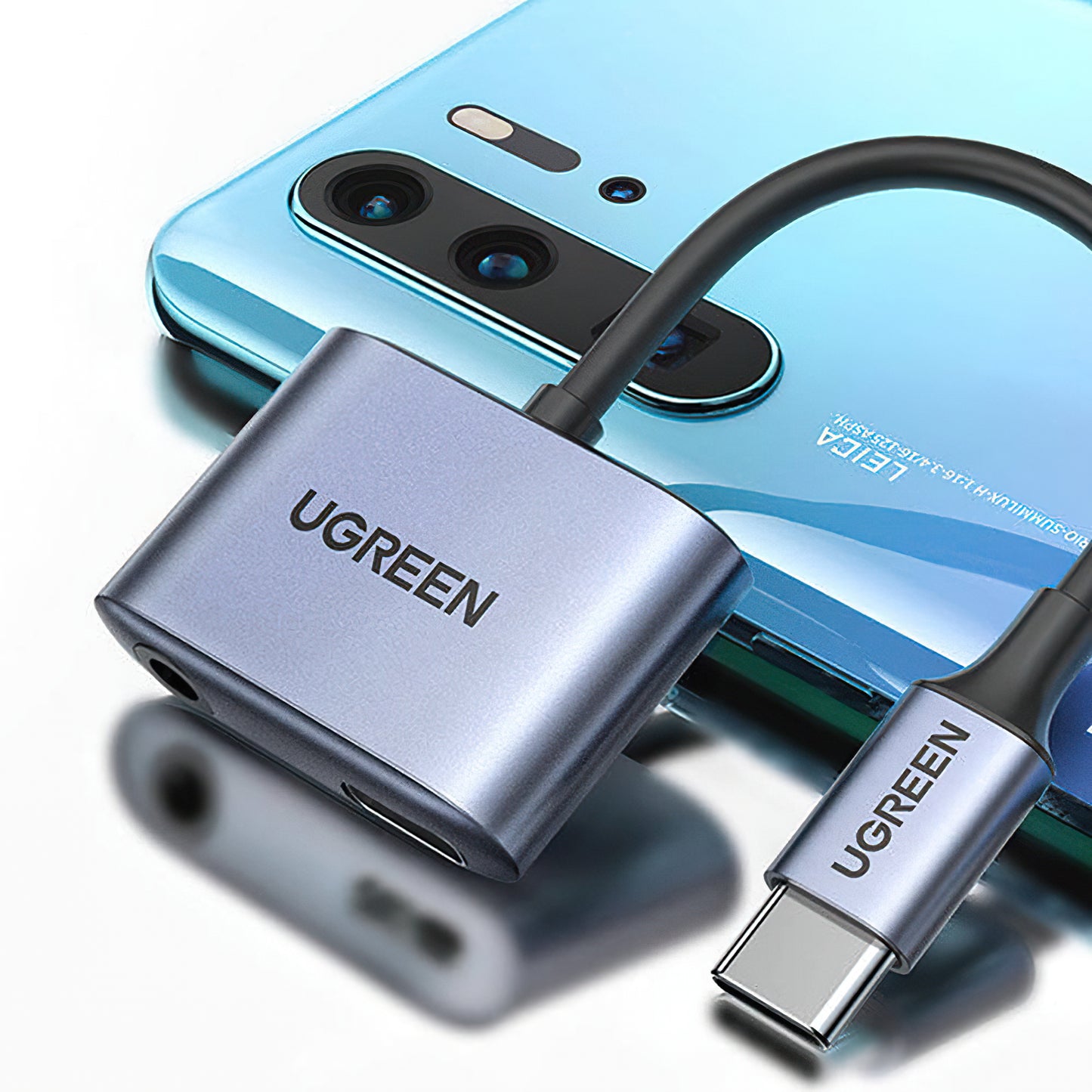 USB-C till 3.5mm / USB-C Audioadapter UGREEN CM231, Grå