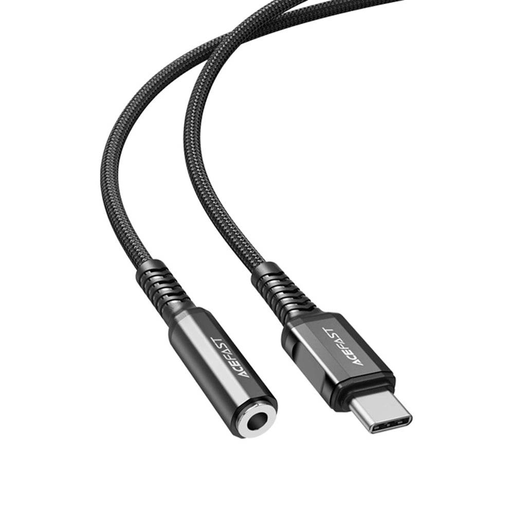 Audioadapter USB-C - 3,5 mm Acefast C1-07, Svart