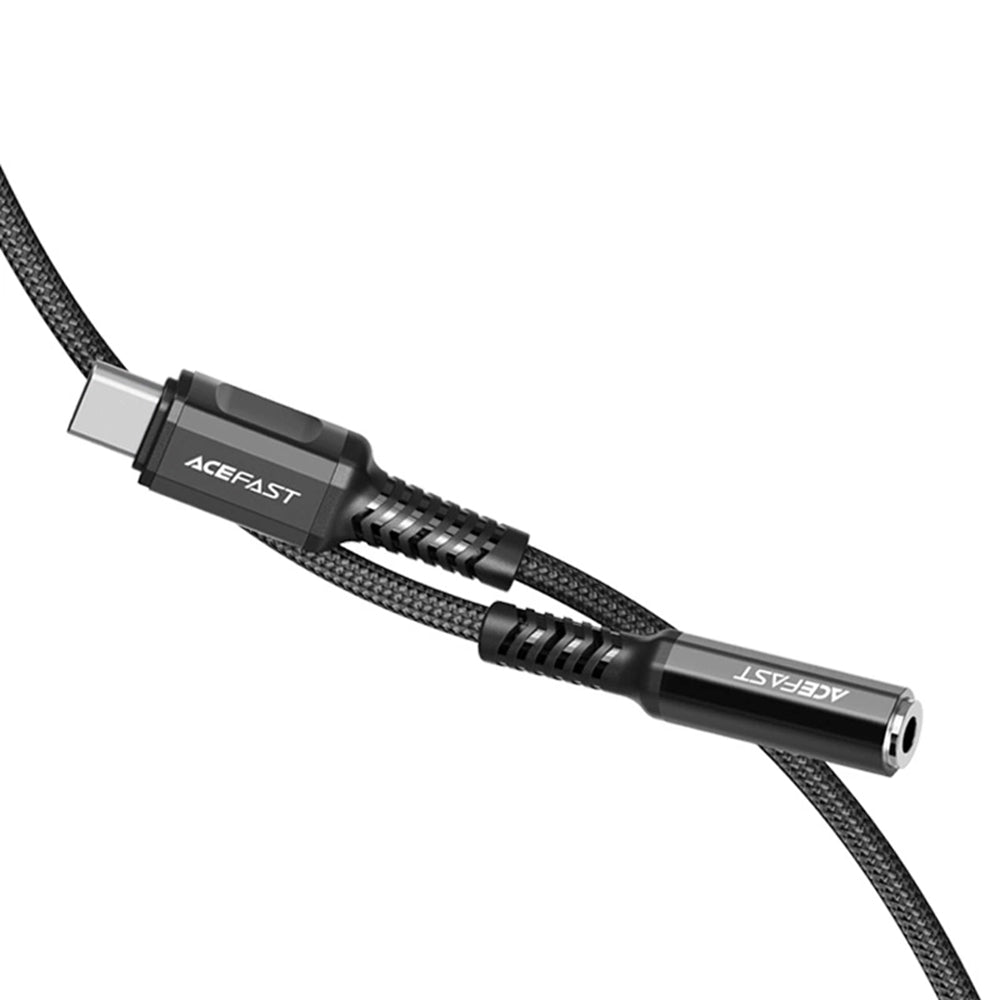Audioadapter USB-C - 3,5 mm Acefast C1-07, Svart