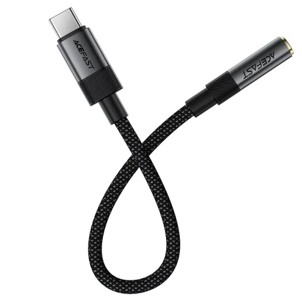 USB-C till 3.5mm ljudadapter Acefast J12, Svart