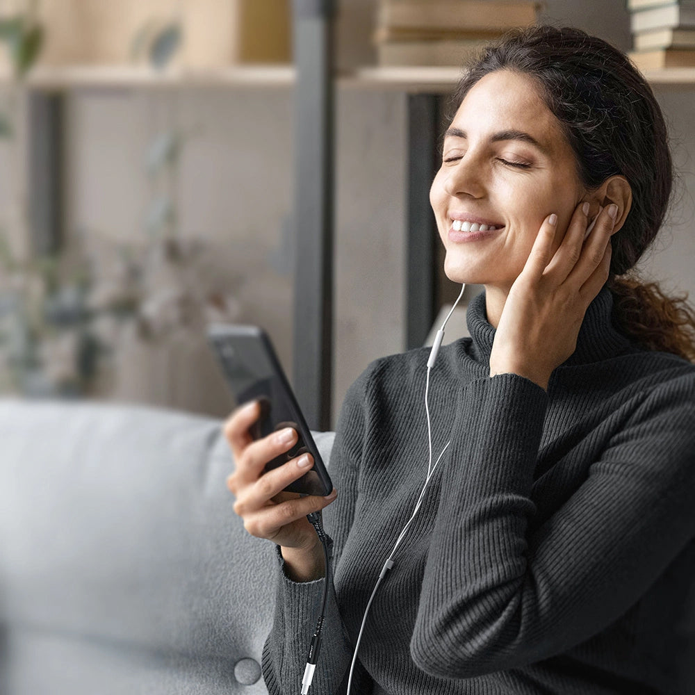 USB-C till 3.5mm ljudadapter Acefast J12, Svart