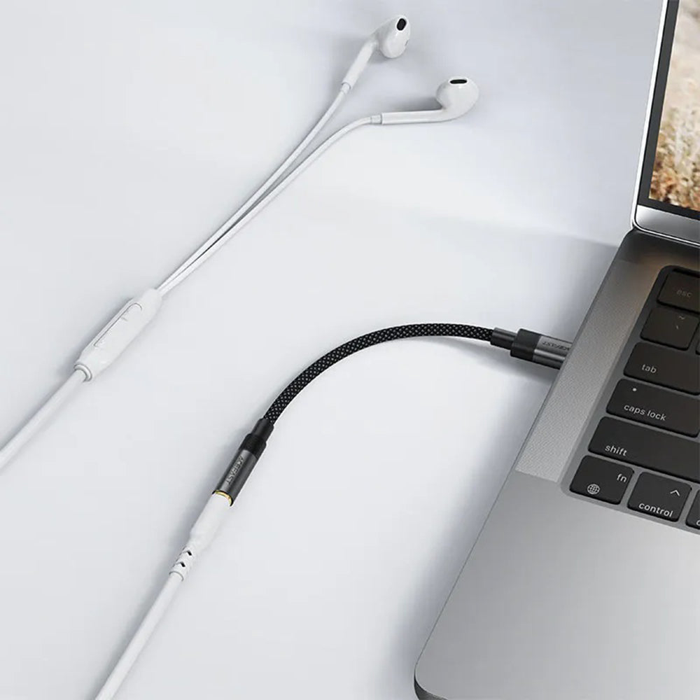 USB-C till 3.5mm ljudadapter Acefast J12, Svart