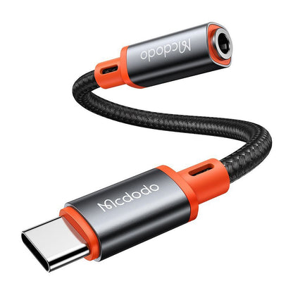 USB-C till 3.5mm McDodo CA-7561 Audioadapter, Svart
