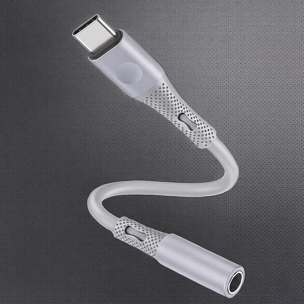 Audioadapter USB-C - 3.5mm Techsuit AC1 SoundFlex, Grå
