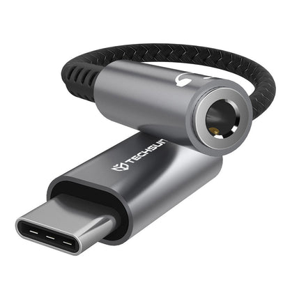 Audioadapter USB-C - 3.5mm Techsuit AC14 SonicPiX, Grå