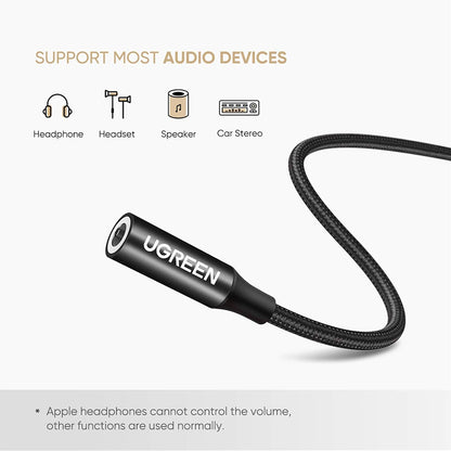 Audioadapter USB-C - 3.5mm UGREEN AV142, Svart